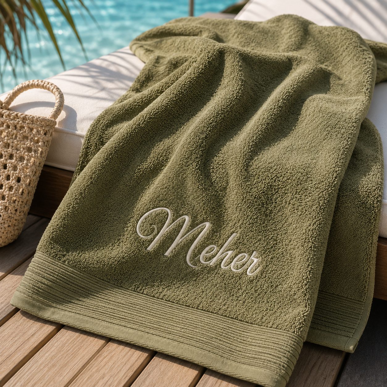 Close-up view of Solid Beach Towel