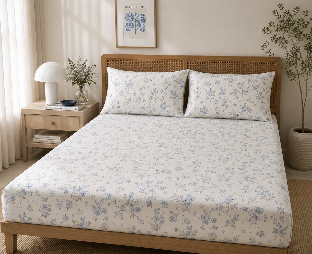 Blue Spring Bedsheet Set – Queen view 5