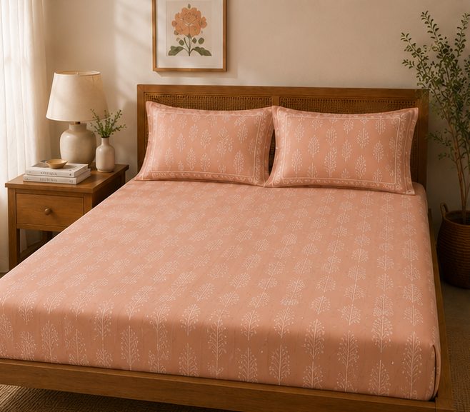 Dahlia Blush Bedsheet Set – King