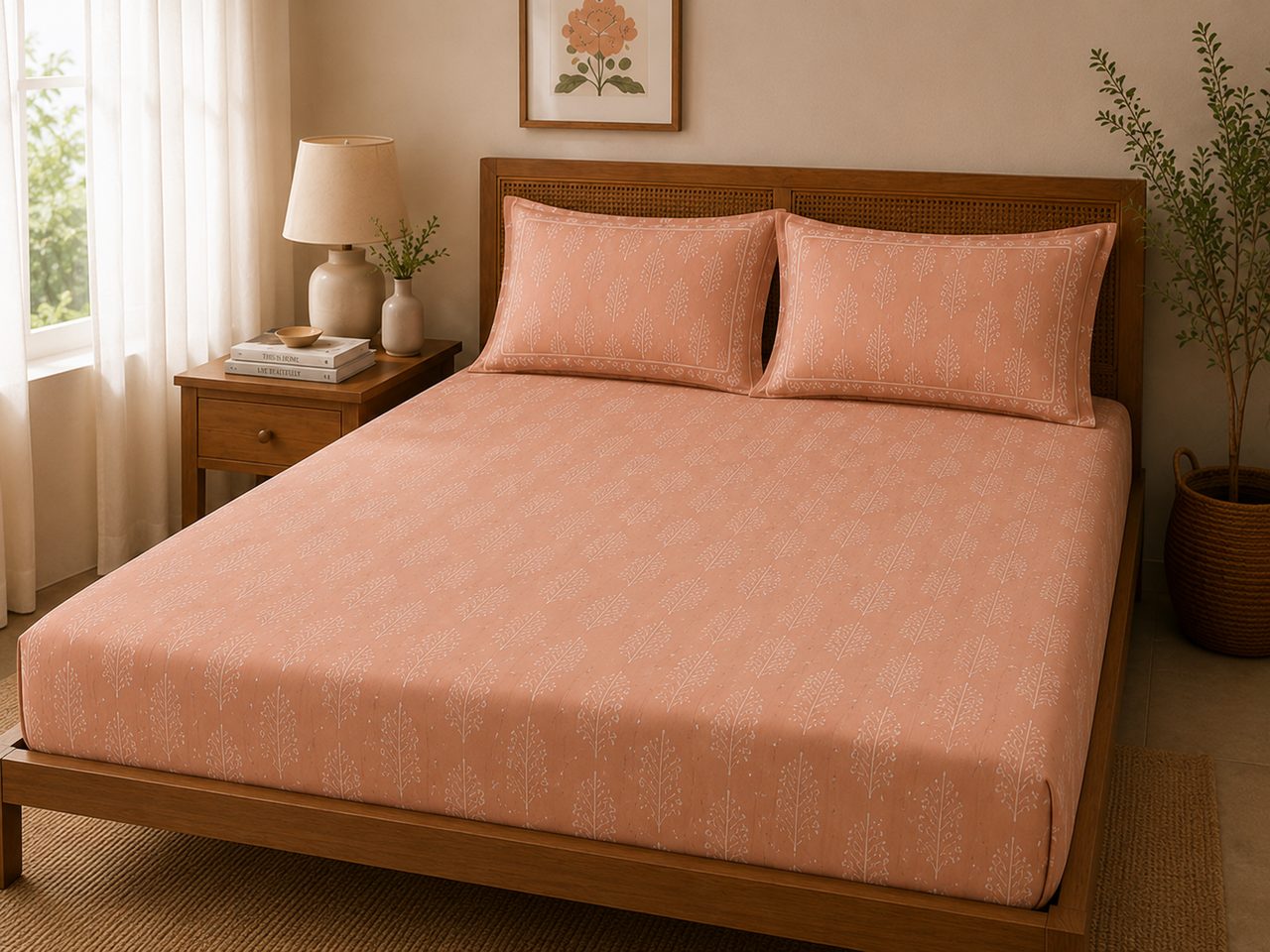 Dahlia Blush Bedsheet Set – King view 8