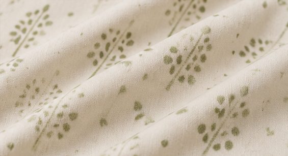 Close-up view of Sage Leaf Bedsheet Set – King