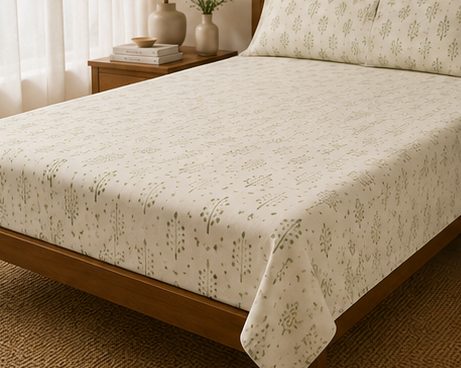 Sage Leaf Bedsheet Set – King view 5