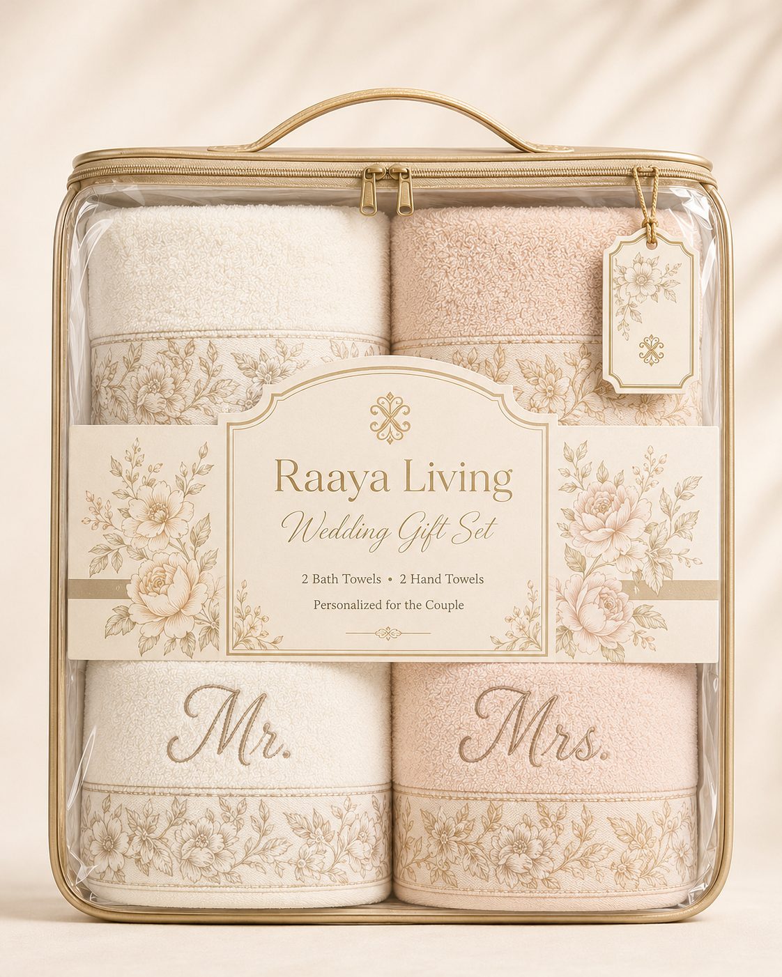 Close-up view of Wedding Bath & Bed Gift Set