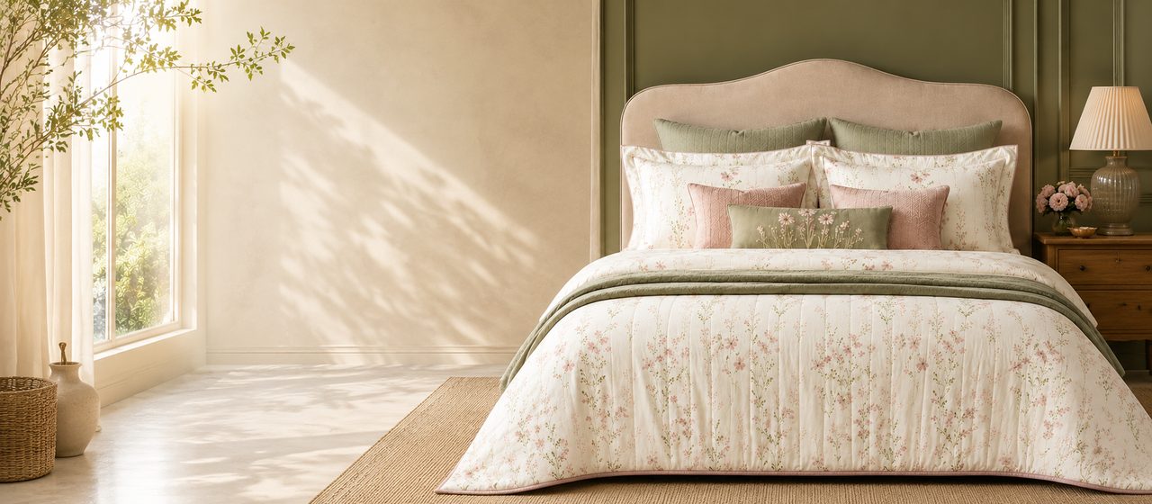 Calm cotton bedsheets from Raaya Living