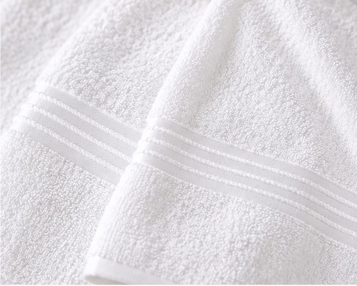 Close-up view of Classic White Hotel Towel Set