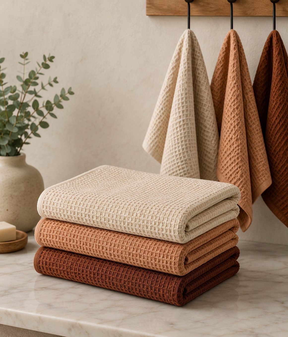 Clay Waffle Kitchen Towels