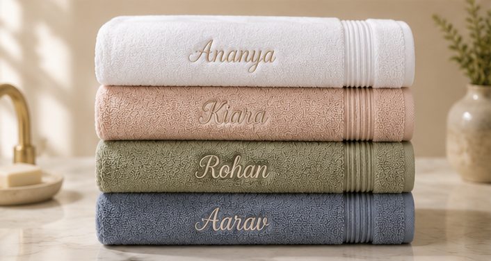 Personalised Name Bath Towel