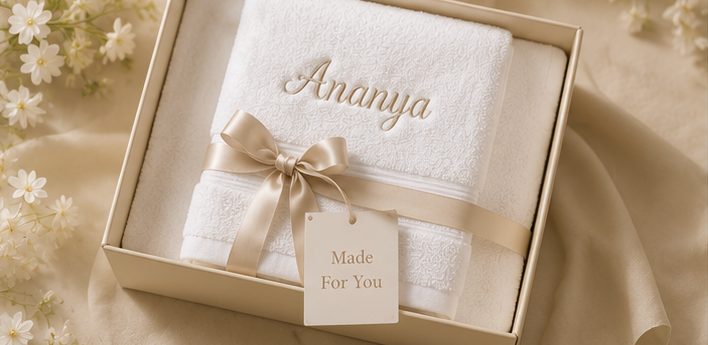 Personalised Name Bath Towel view 4