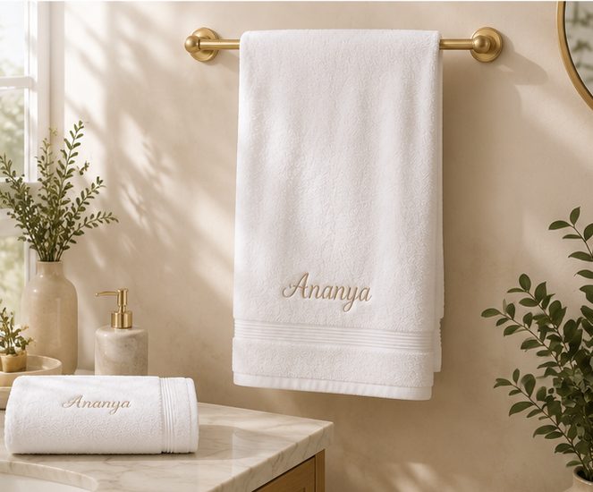 Personalised Name Bath Towel view 5