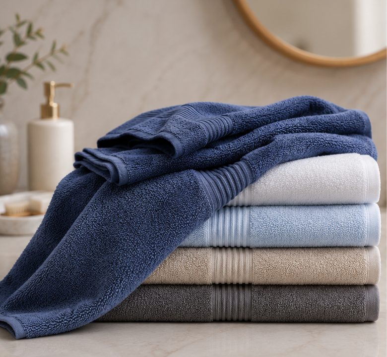 Close-up view of Signature Combed Cotton Bath Towel